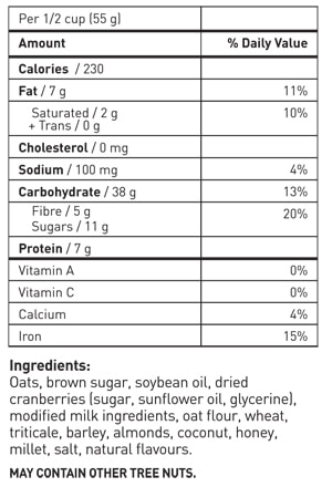 Nutrition Information